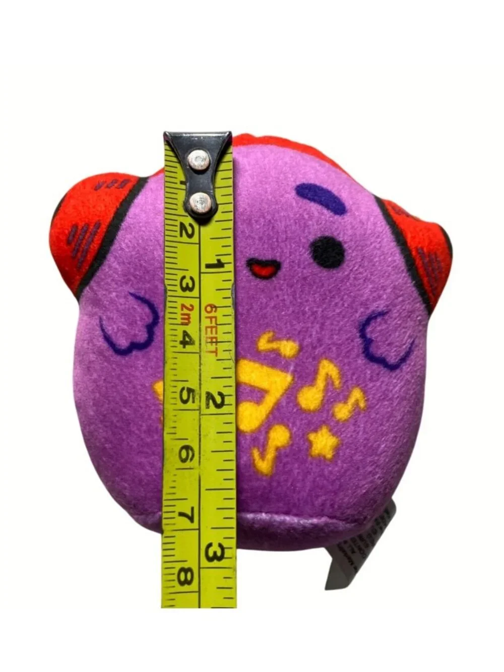 McDonalds Original Squishmallow Purple Music Notes Plush Toy 3 Inches
